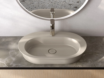AVIGO - Countertop oval ceramic washbasin by Gruppo Geromin - view 2